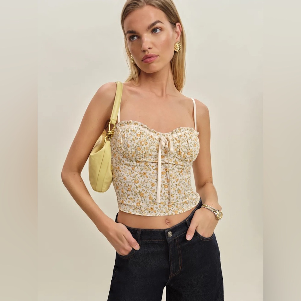 Reformation Andrea Top In Lima, NWOT, never worn, no flaws.